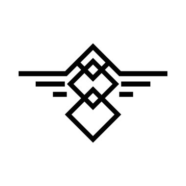 kare süsleme biçimi simge vektör tasarımı