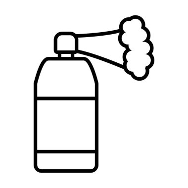 Duman çizgisi biçim vektör tasarımlı sprey şişesi