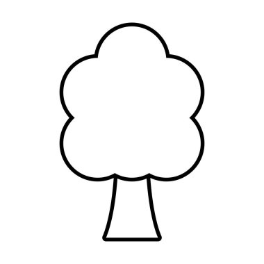 Çalı ağacı çizgisi biçim vektör tasarımı