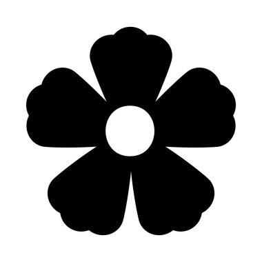 çiçek süsü siluet biçim ikon vektör tasarımı