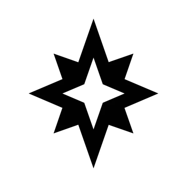 星の装飾シルエットアイコンベクトルデザイン — ストックベクタ