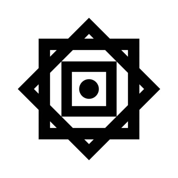 Estrela ornamento silhueta estilo ícone vetor design — Vetor de Stock