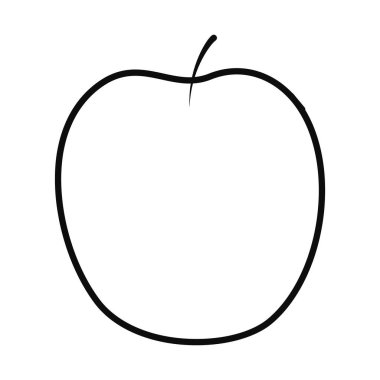 elma meyvesi çizgisi biçim vektör tasarımı