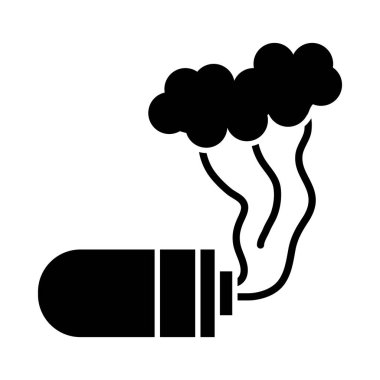 duman silueti biçim vektör tasarımı ile kullanılan kurşun