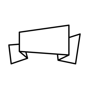 soyut dekoratif kurdele simgesi, satır biçimi