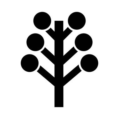 Daireler çizen ağaç siluet biçim vektör tasarımı