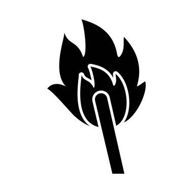 Alev silueti biçim vektör tasarımı ile eşleştir