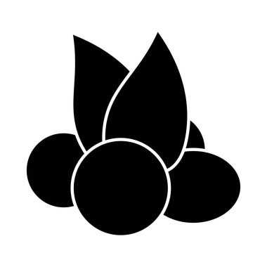 yaban mersini meyve ikonu, siluet tarzı