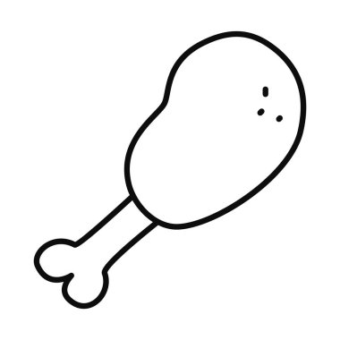 Tavuk çizgisi biçim ikon vektör tasarımı