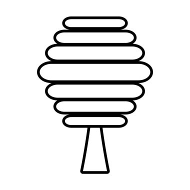 çizgili ağaç çizgisi biçim vektör tasarımı