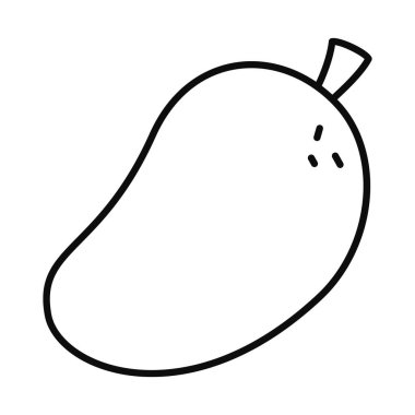 mango meyve çizgisi biçim vektör tasarımı