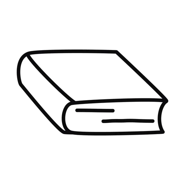Icono del libro académico, estilo de línea — Vector de stock
