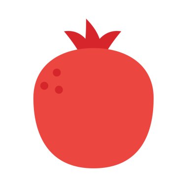 Nar meyvesi simgesi, düz stil