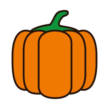 kabak meyvesi çizgisi ve biçim ikonu vektör tasarımı