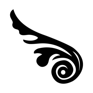 kanat süslemesi siluet biçim vektör tasarımı