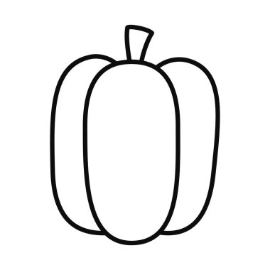 biber bitkisi çizgisi biçim vektör tasarımı