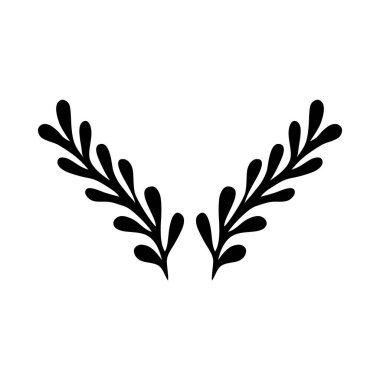 Süs silueti biçim vektör tasarımı bırakır