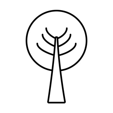 yuvarlak ağaç çizgisi biçim vektör tasarımı