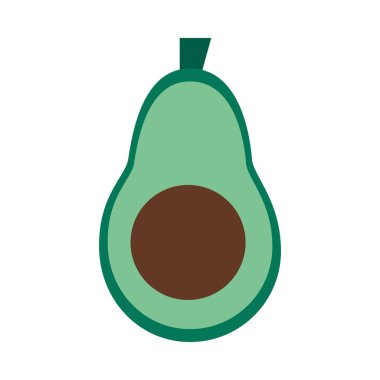 avokado meyve simgesi, düz stil