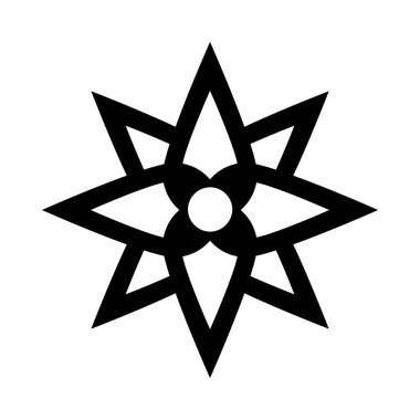 çiçek süsü siluet biçim ikon vektör tasarımı