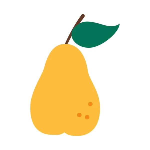 Icono de fruta de pera, estilo plano — Vector de stock