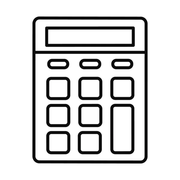 Calculator line style icon vector design — Stock Vector