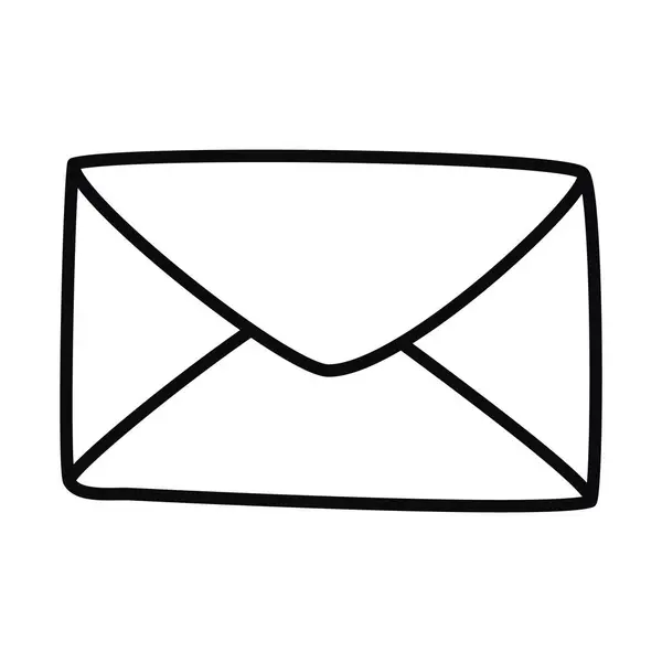 Zarf simgesi resmi, satır biçimi — Stok Vektör