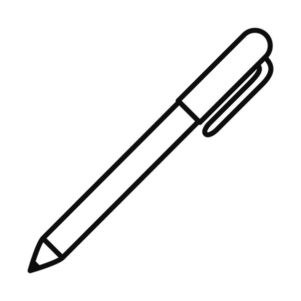 Design de vetor ícone estilo linha caneta —  Vetores de Stock