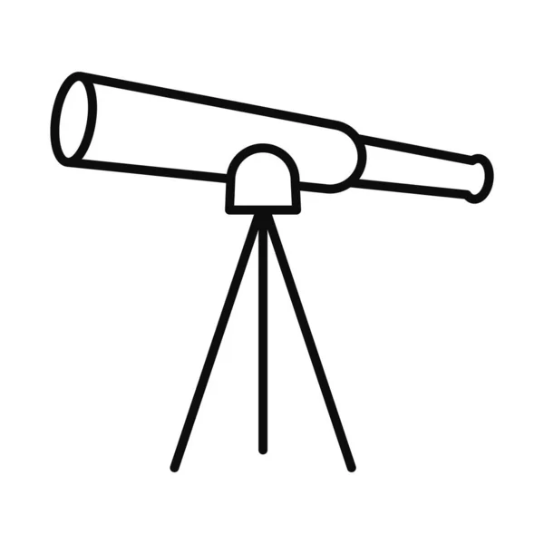 Telescoop lijn stijl pictogram vector ontwerp — Stockvector
