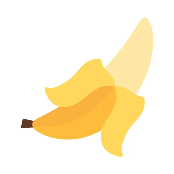 Банановий фруктовий значок, плоский стиль — стоковий вектор
