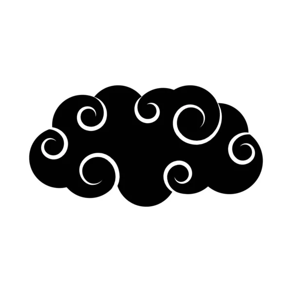 Nube silueta estilo icono vector diseño — Archivo Imágenes Vectoriales