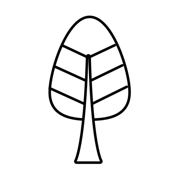 W kształcie stożka drzewo linia styl ikona wektor projekt — Wektor stockowy