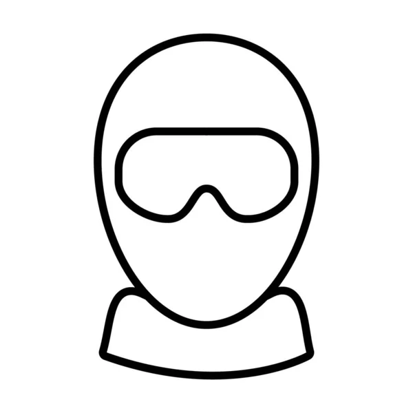 Protest helm lijn stijl pictogram vector ontwerp — Stockvector