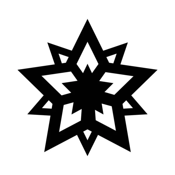 Hvězda ornament silueta styl ikona vektor design — Stockový vektor