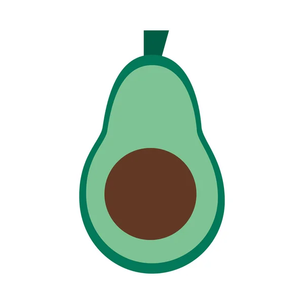 Avokado meyve simgesi, düz stil — Stok Vektör