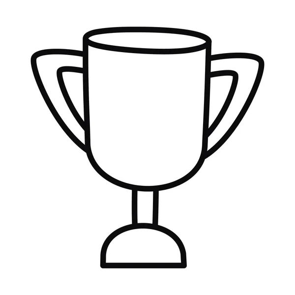 Trophy cup icon, line style — Stock Vector
