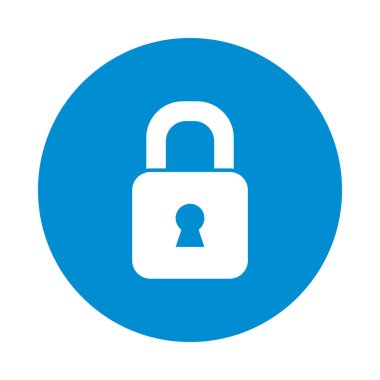 güvenlik kilidi simgesi, blok biçimi