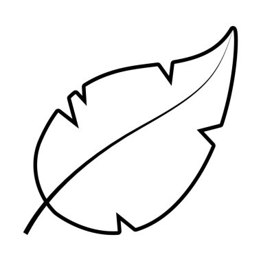 tropikal yaprak çizgisi biçim vektör tasarımı