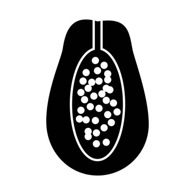 Yarı papaya simgesi, siluet biçimi