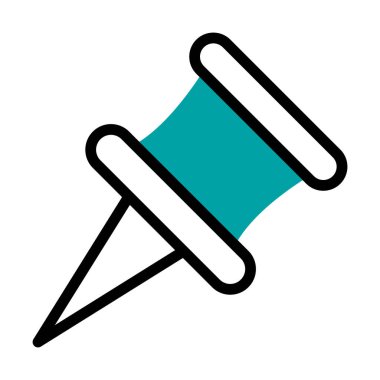 kağıt pin simgesi, yarım çizgi yarı renk