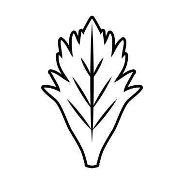 tropikal yaprak çizgisi biçim vektör tasarımı