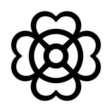 çiçek süsü siluet biçim ikon vektör tasarımı