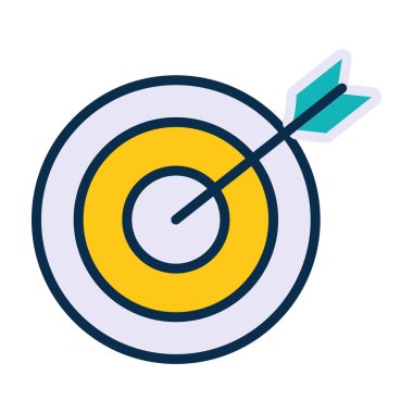 hedef ve yay simgesi, satır ve doldurma biçimi