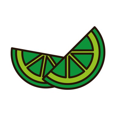limon meyve çizgisi ve biçim ikonu vektör tasarımı