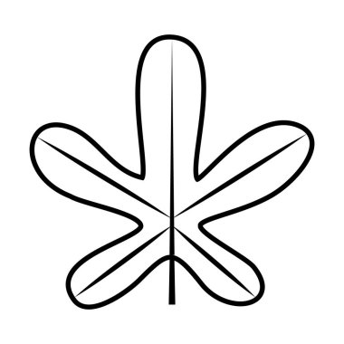 tropikal yaprak çizgisi biçim vektör tasarımı