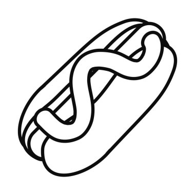 hot dog çizgisi biçim vektör tasarımı