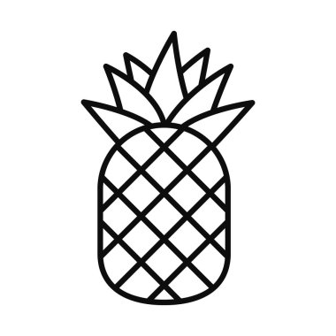 ananas meyve çizgisi biçim vektör tasarımı