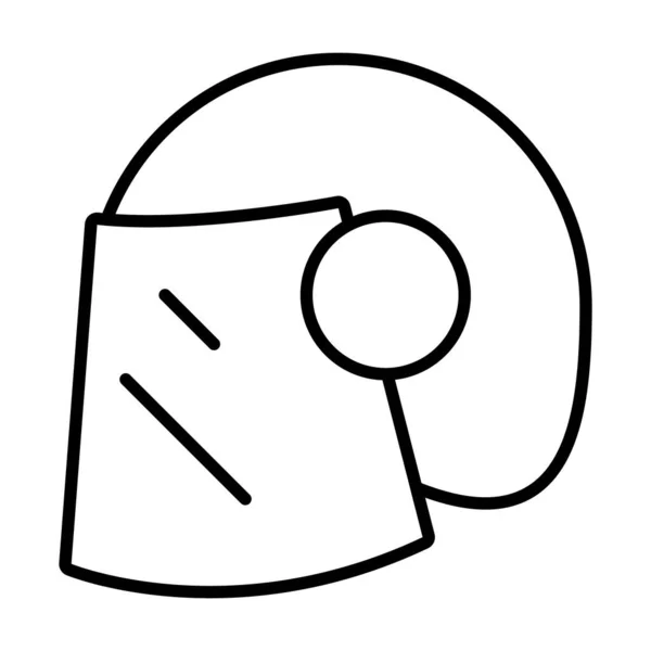 Policejní helma linie styl ikony vektor design — Stockový vektor