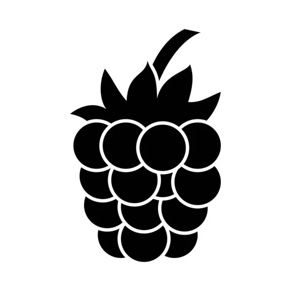 Monte de blackberries ícone, estilo silhueta —  Vetores de Stock