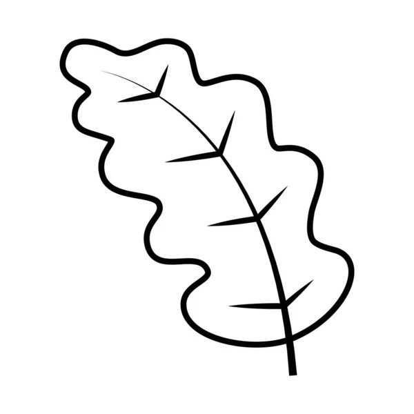 熱帯の葉のラインスタイルのアイコンベクトルデザイン — ストックベクタ